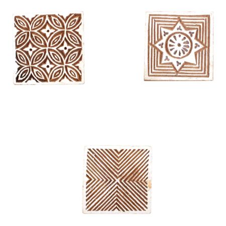 Set of 3 Piece New Mix Wooden Printing Block